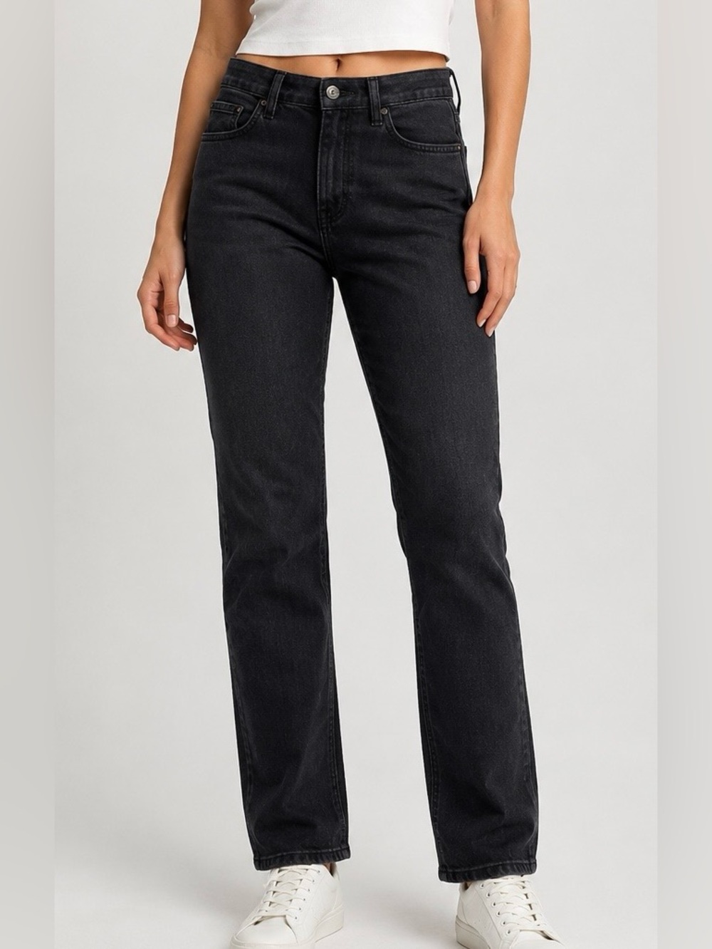 prAna Kayla High‎ Rise Jeans Women’s Size 12 Black Wash Stretch Denim 32” inseam